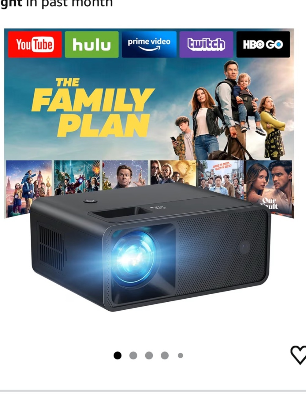 Portable Mini Projector in Black